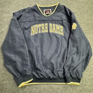 Notre Dame Fighting Irish Colosseum Athletics Windbreaker Mens XL Navy Blue Y2K